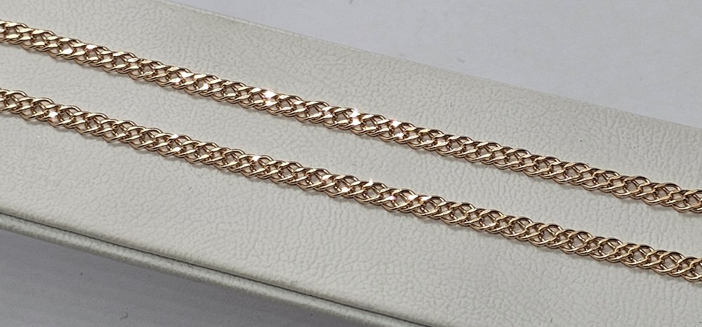 ЦЕПЬ ПУСТОТЕЛАЯ Ромб двойной (Au 585)