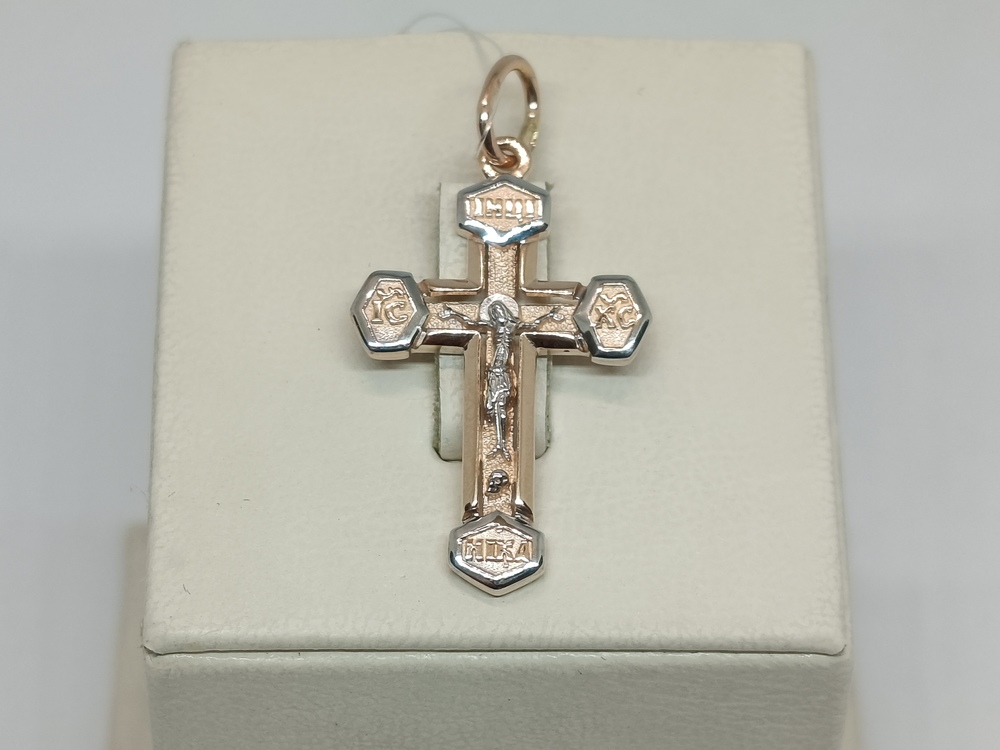 ПОДВЕСКА КРЕСТ без камня (Au 585)