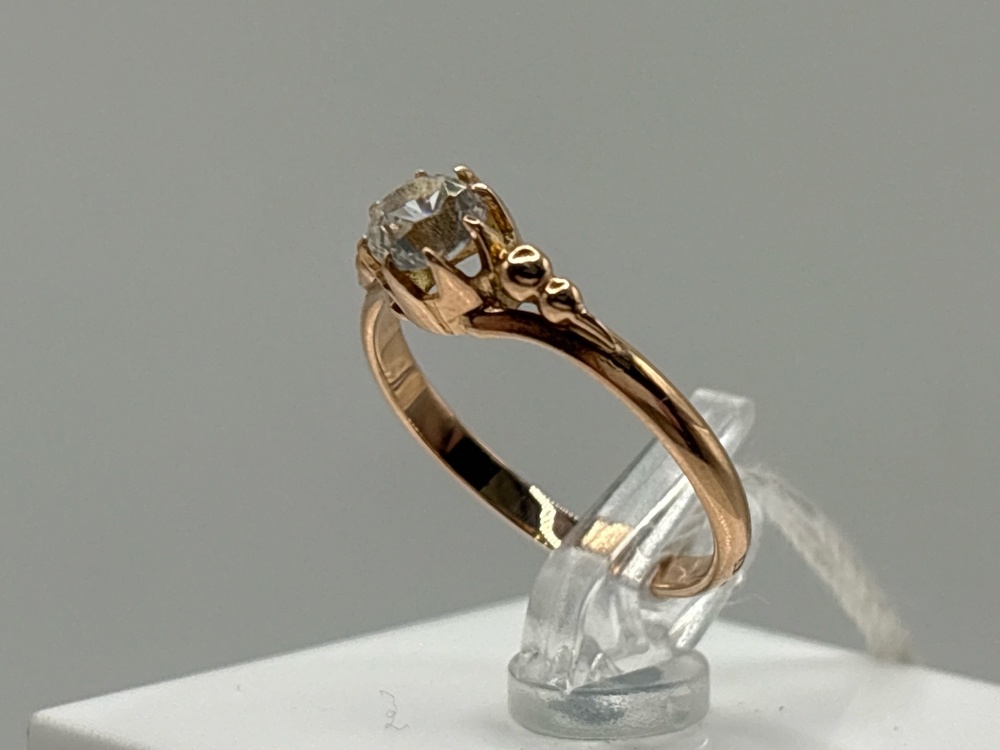 КОЛКМ583 КОЛЬЦО С КАМНЕМ (Au 583)