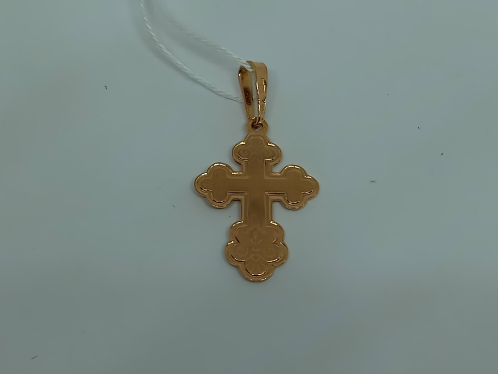 ПОДВЕСКА КРЕСТ БЕЗ КАМНЯ (Au 585)