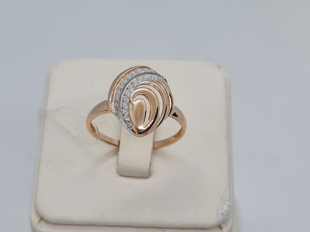 КОЛЬЦО С КАМНЯМИ (Au 585)