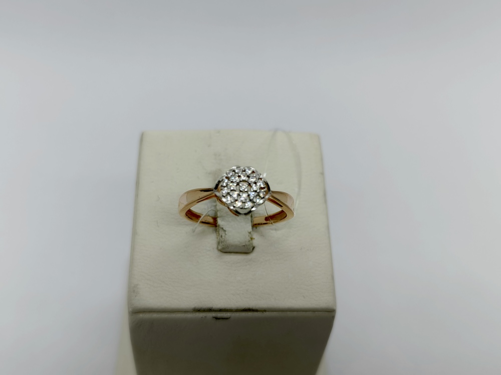 КОЛЬЦО С КАМНЯМИ (Au 585)