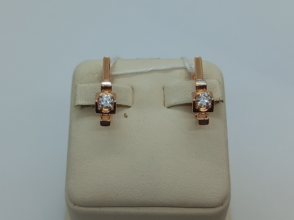 СЕРЬГИ С КАМНЕМ (Au 585)