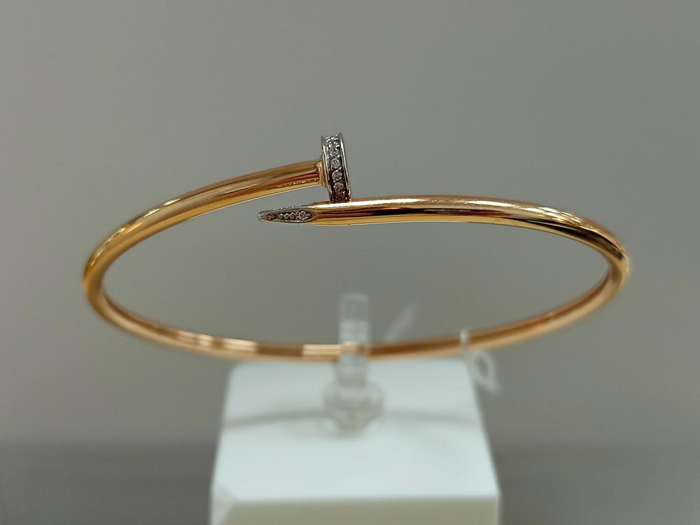 БРАСЛЕТ ЖЕСТКИЙ с камнями (Au 585)