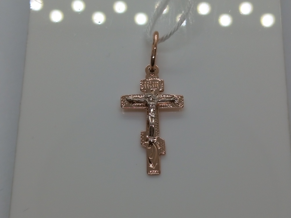 ПОДВЕСКА КРЕСТ БЕЗ КАМНЯ (Au 585)