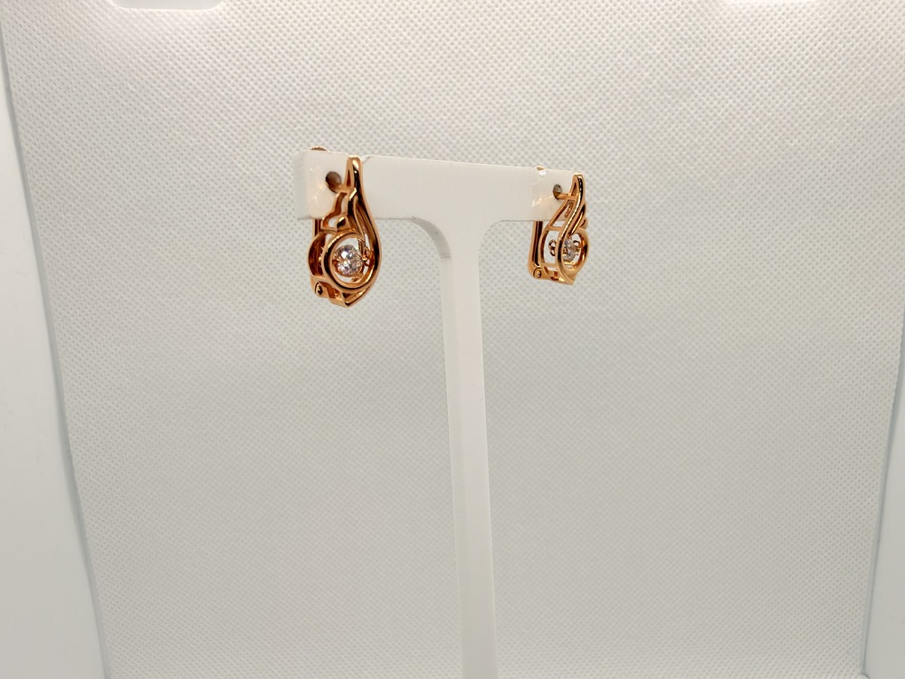 СЕРЬГИ С КАМНЕМ (Au 585)