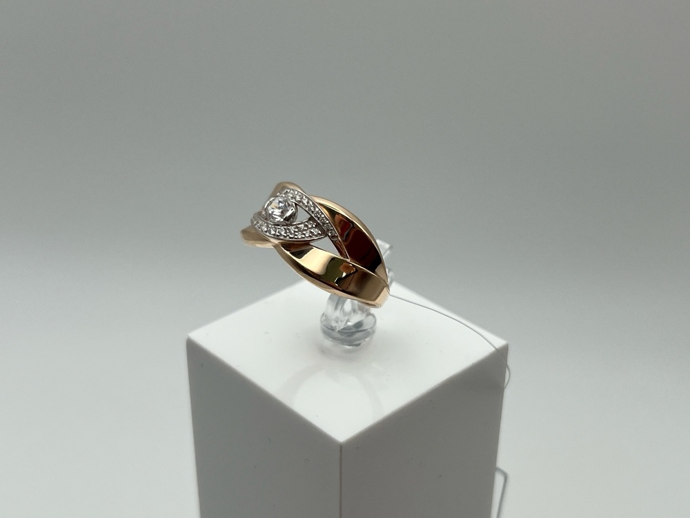 КОЛЬЦО С КАМНЯМИ (Au 585)