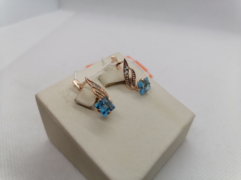 СЕРЬГИ С КАМНЯМИ (Au 585)