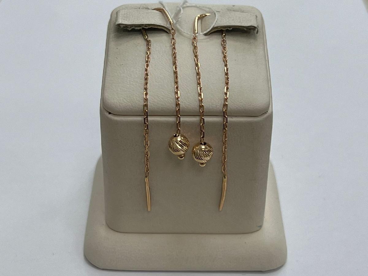 СЕРЬГИ ПРОДЕВКИ без камня (Au 585)