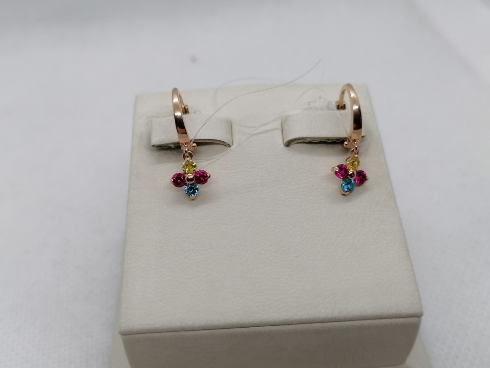 СЕРЬГИ С КАМНЯМИ (Au 585)