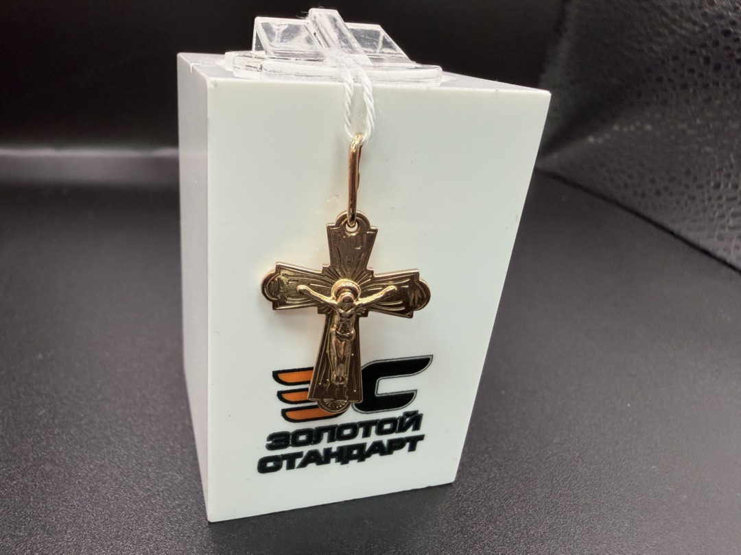 ПОДКБК583 ПОДВЕСКА КРЕСТ БЕЗ КАМНЯ (Au 583)