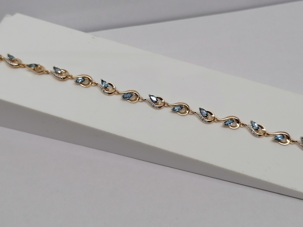 БРАСЛЕТ С КАМНЯМИ (Au 585)