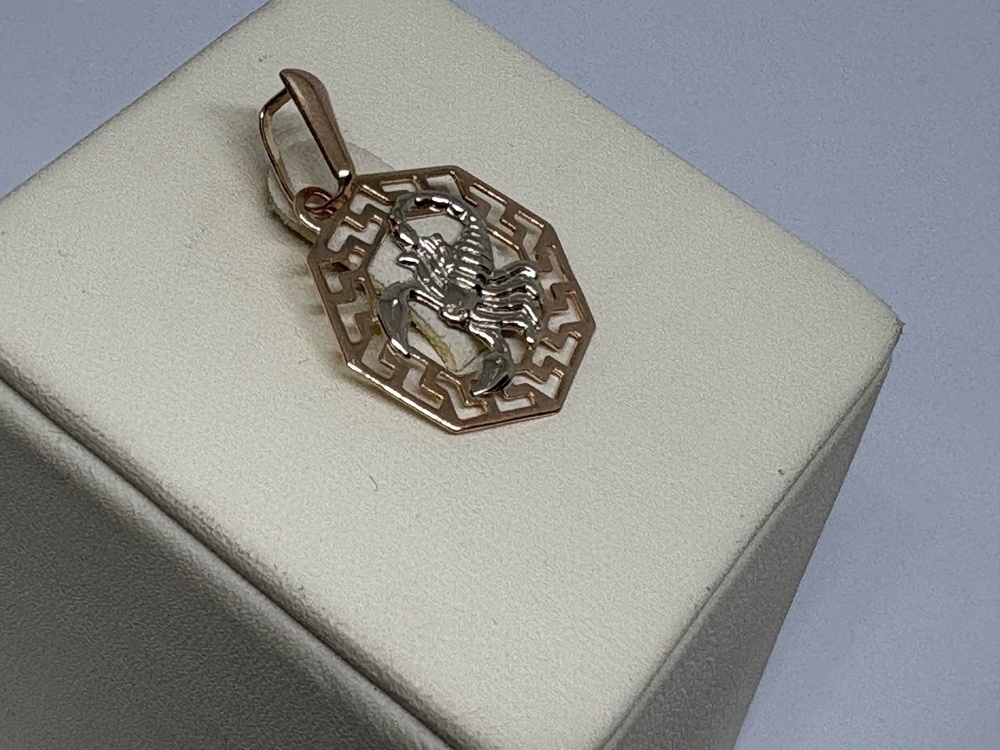 ПОДВЕСКА ЗНАК ЗОДИАКА СКОРПИОН Au 585