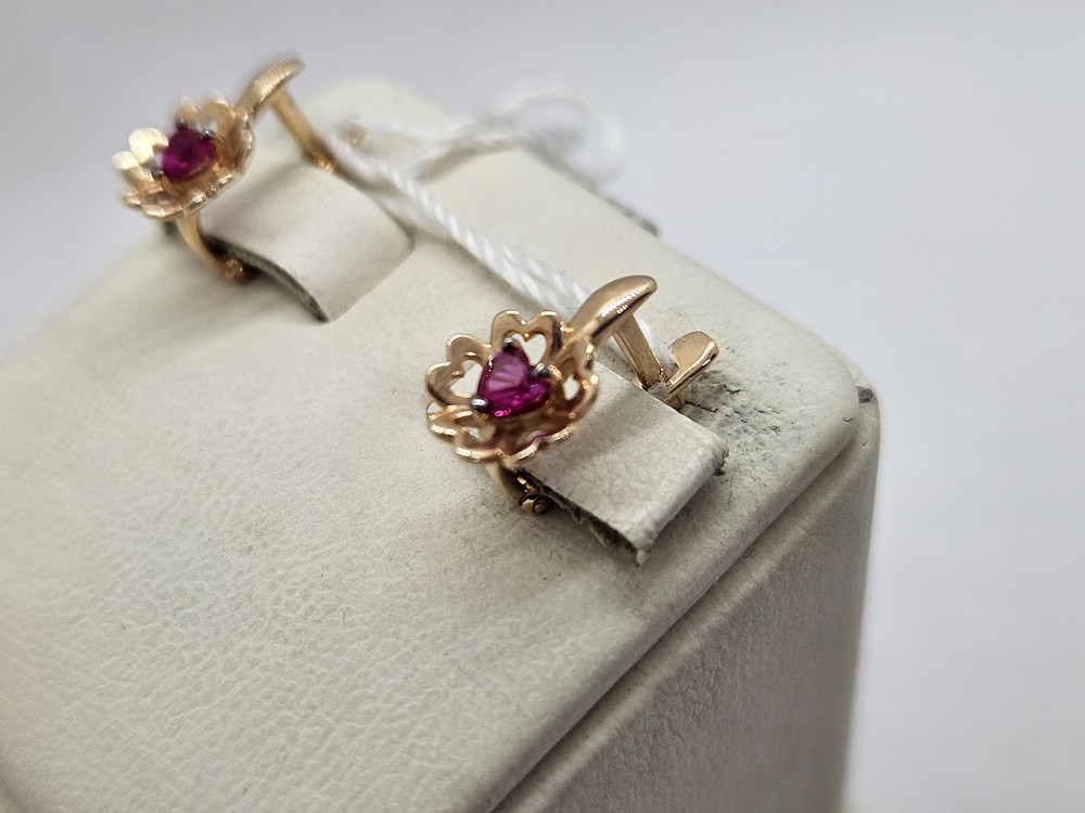 СЕРЬГИ С КАМНЕМ (Au 585)