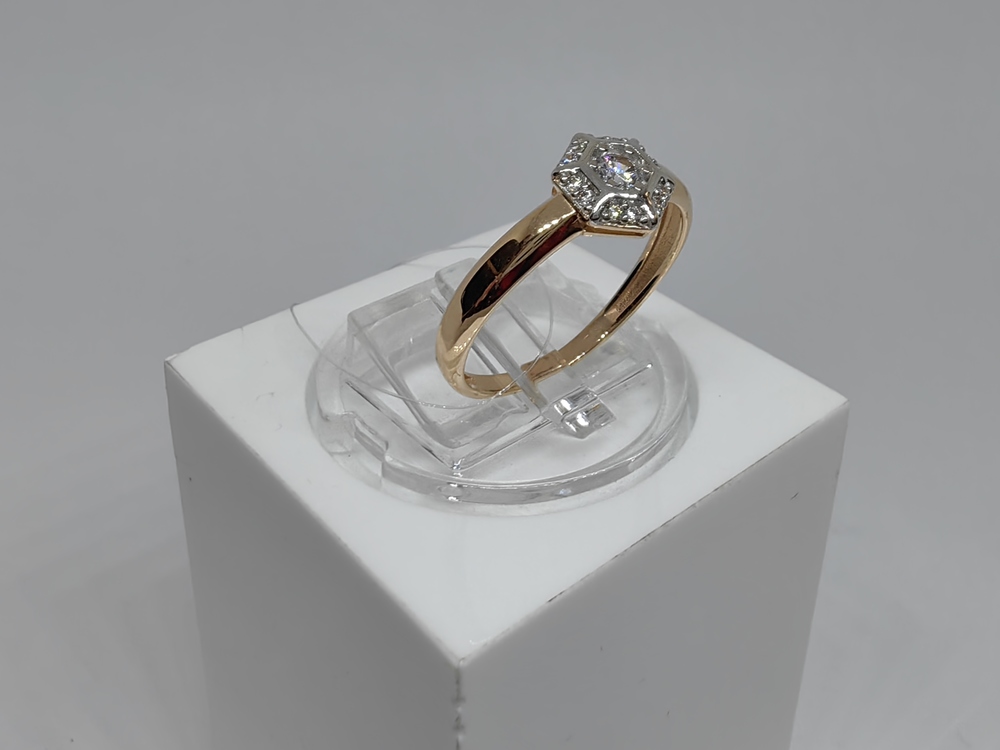 01-117858 КОЛЬЦО С КАМНЯМИ (Au 585)