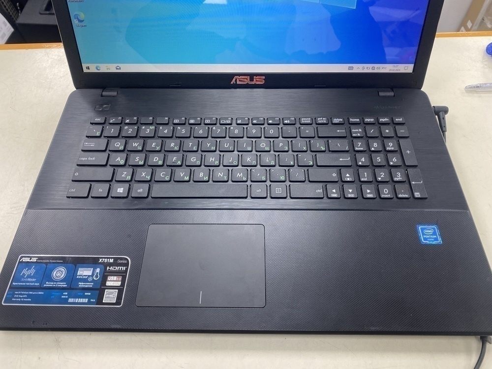 Ноутбук ASUS; Pentium N3540, Intel UHD Graphics, 4 Гб, Нет, 500 Гб