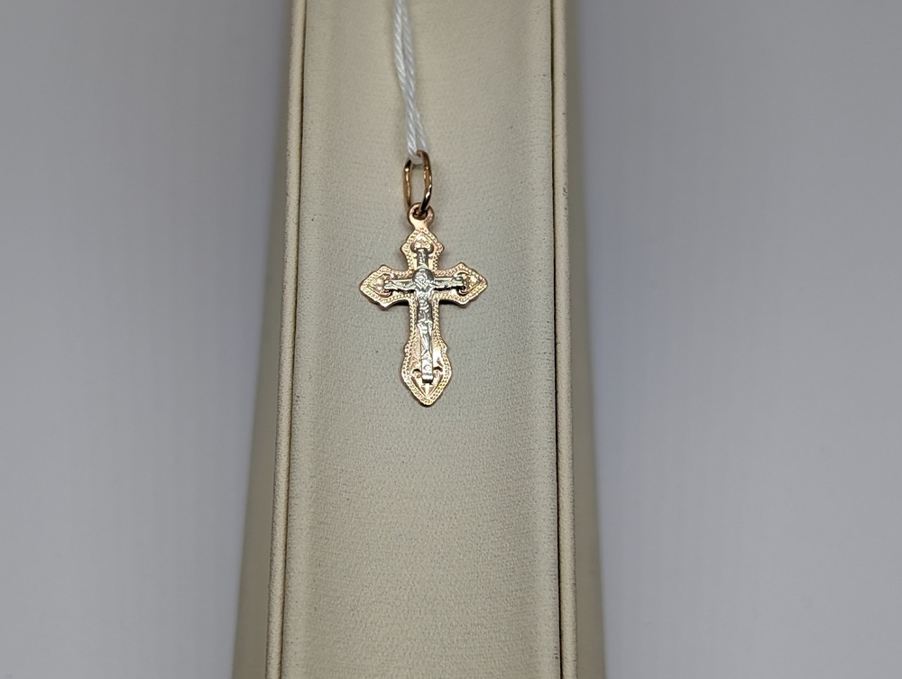 ПОДКБК585 ПОДВЕСКА КРЕСТ БЕЗ КАМНЯ (Au 585)