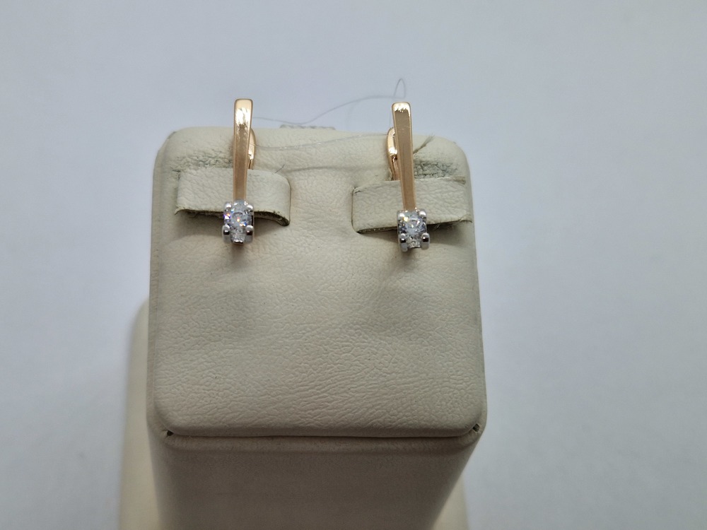 СЕРЬГИ С КАМНЕМ (Au 585)