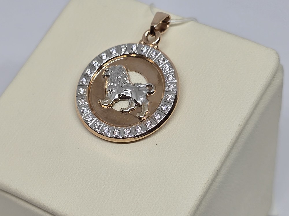 032495 ПОДВЕСКА ЗНАК ЗОДИАКА ЛЕВ (Au 585)