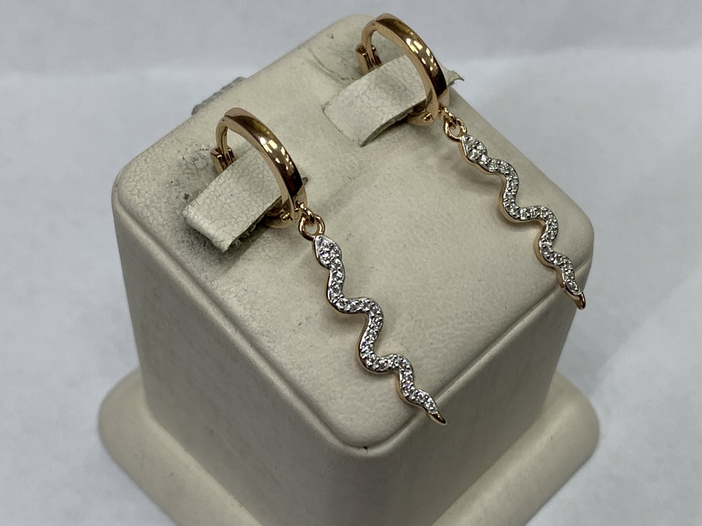 СЕРЬГИ С КАМНЯМИ (Au 585)