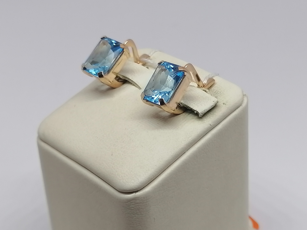 СЕРЬГИ С КАМНЕМ (Au 585)