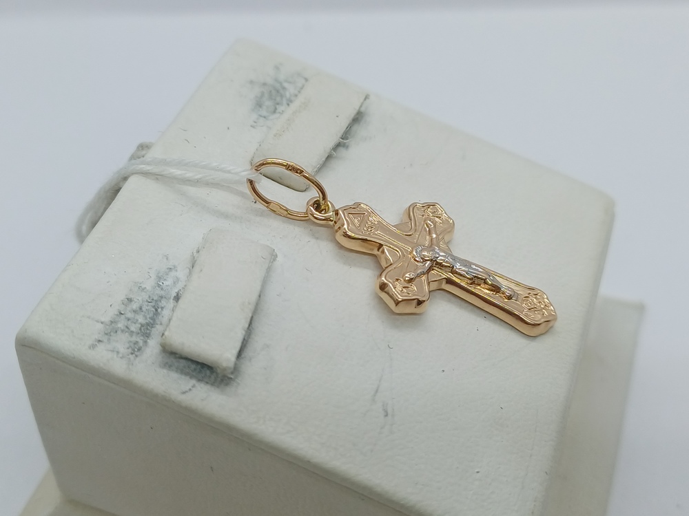 ПОДКБК585 ПОДВЕСКА КРЕСТ БЕЗ КАМНЯ (Au 585)