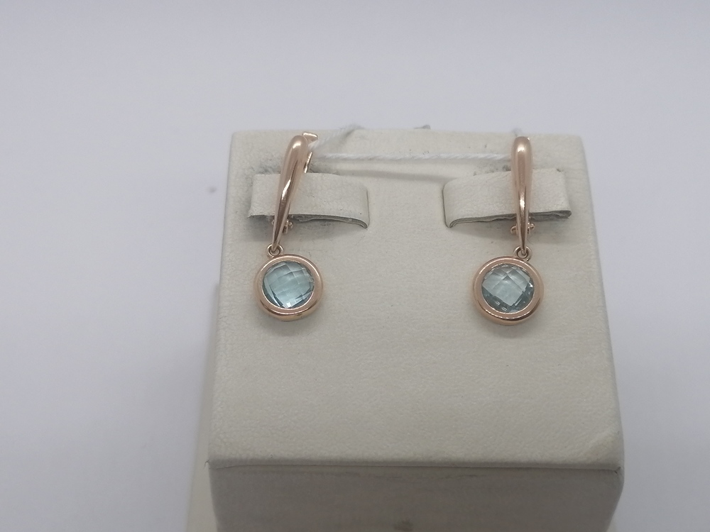 СЕРЬГИ С КАМНЕМ (Au 585)