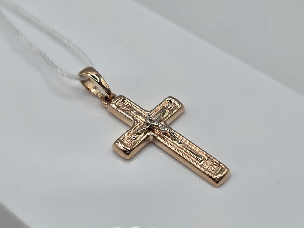 ПОДКБК585 ПОДВЕСКА КРЕСТ БЕЗ КАМНЯ (Au 585)