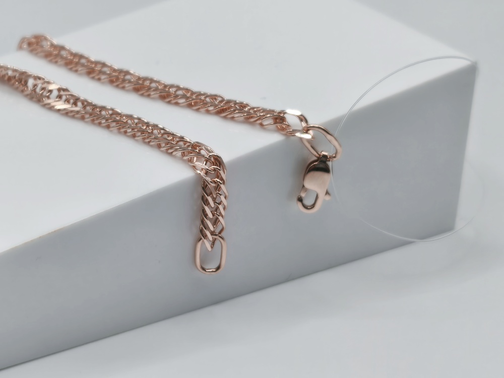 БРАСЛЕТ ПУСТОТЕЛЫЙ Ромб двойной (Au 585)