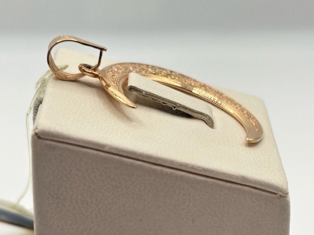 885 ПОДВЕСКА ПОЛУМЕСЯЦ без камня (Au 585)