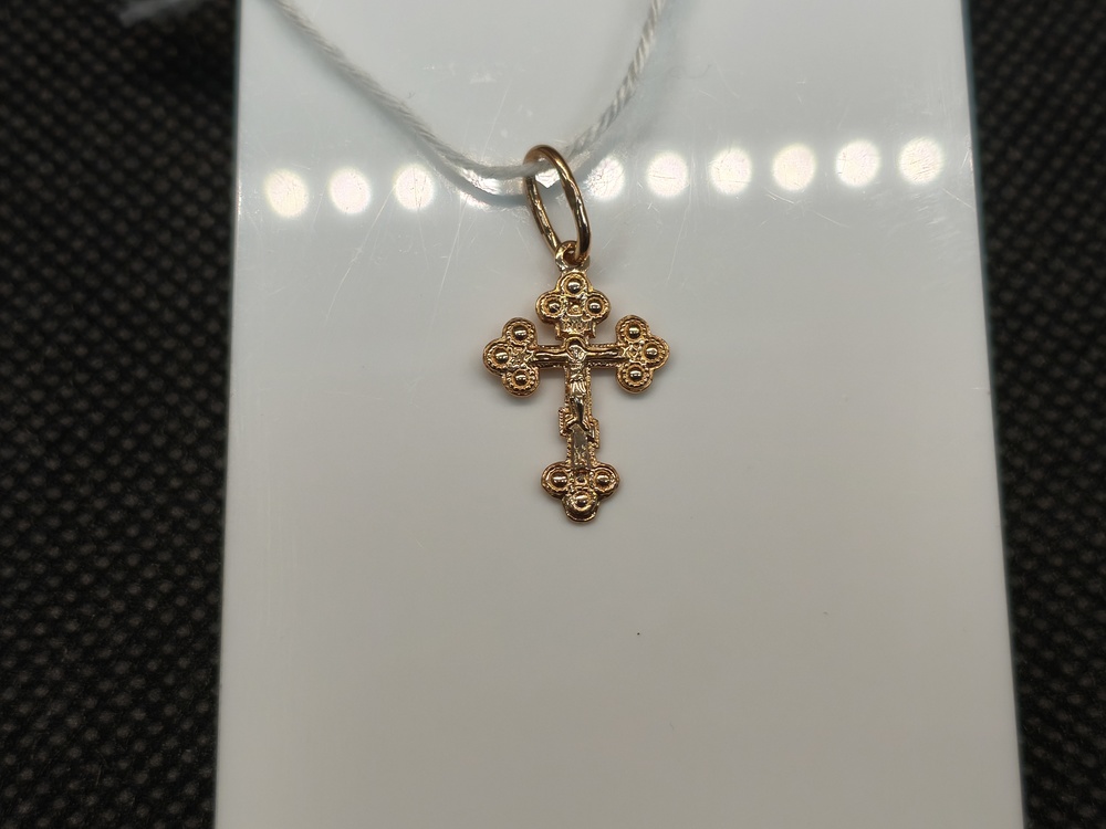 ПОДВЕСКА КРЕСТ БЕЗ КАМНЯ (Au 585)