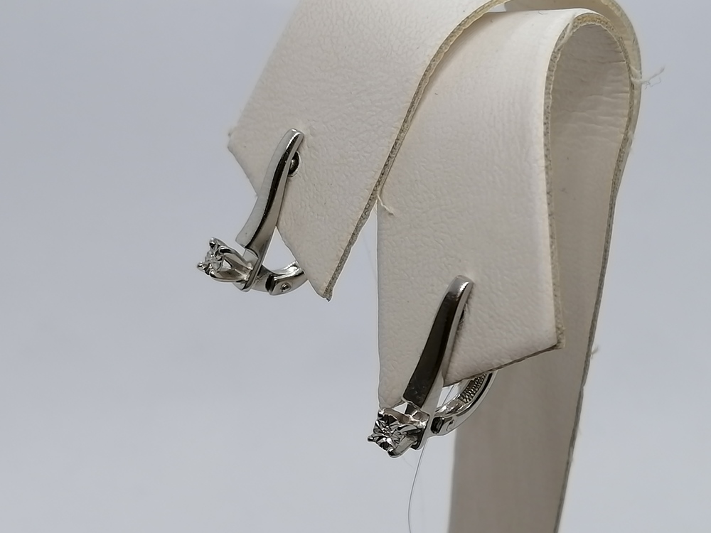 СЕРЬГИ БРИЛЛИАНТ (Ag 925)