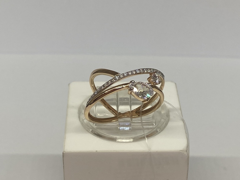 КОЛЬЦО С КАМНЯМИ (Au 585)