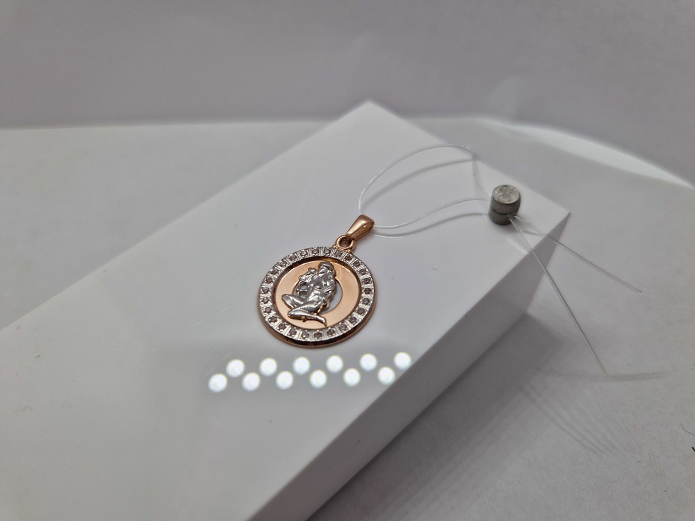 032496 ПОДВЕСКА ЗНАК ЗОДИАКА ДЕВА (Au 585)