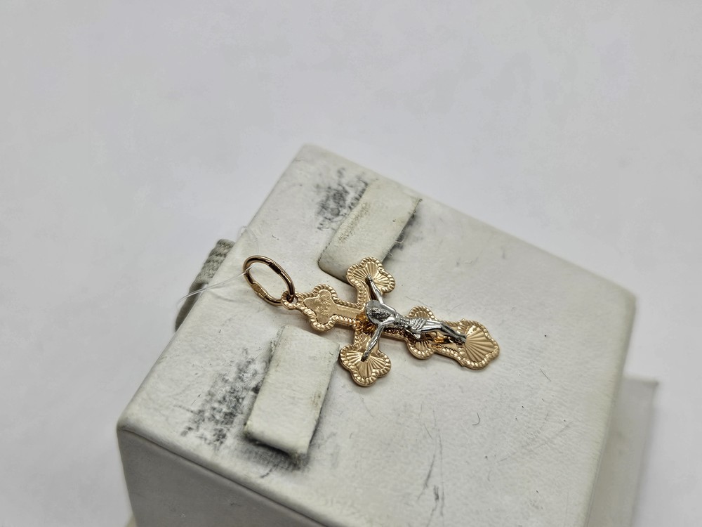 ПОДВЕСКА КРЕСТ без камня (Au 585)