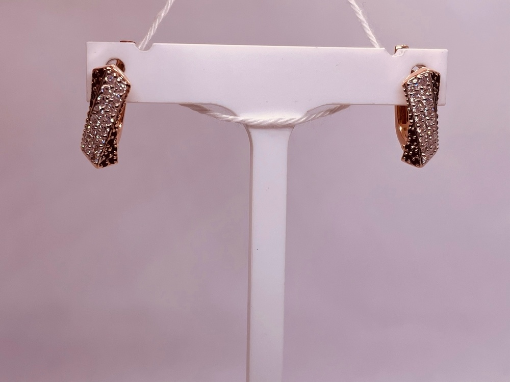 СКМИ585 СЕРЬГИ С КАМНЯМИ (Au 585)