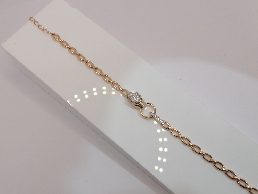 БРАСЛЕТ ФАНТАЗИЯ с камнями (Au 585)