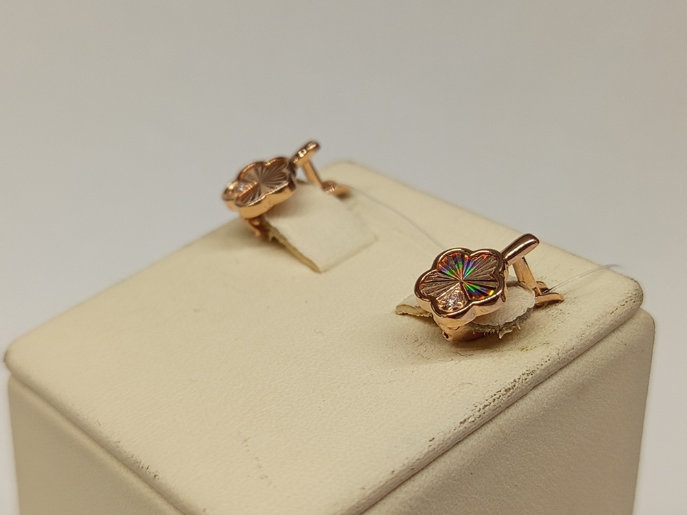 СЕРЬГИ С КАМНЕМ (Au 585)