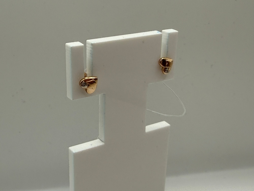 СЕРЬГИ ПУСЕТЫ с камнем (Au 585)