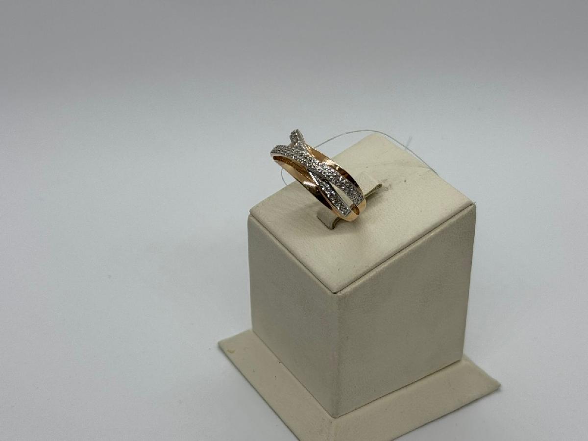 КОЛЬЦО С КАМНЯМИ (Au 585)