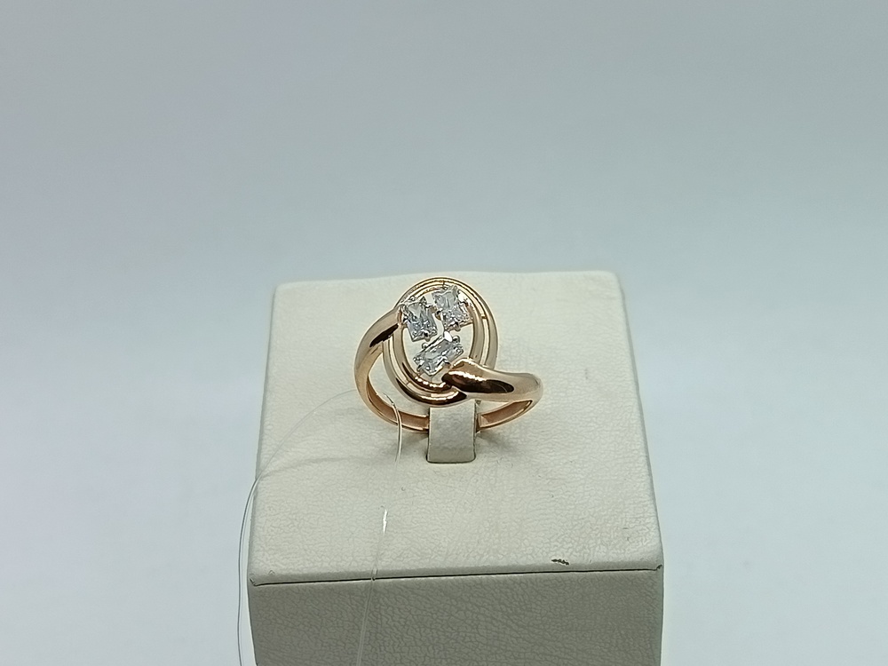 КОЛЬЦО С КАМНЯМИ (Au 585)