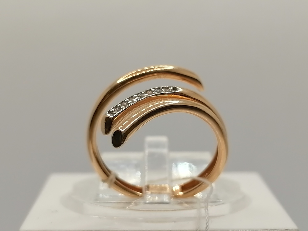 КОЛЬЦО С КАМНЯМИ (Au 585)