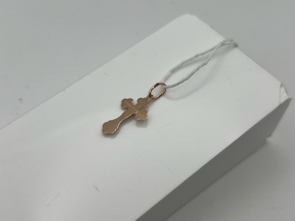 ПОДВЕСКА КРЕСТ БЕЗ КАМНЯ (Au 585)