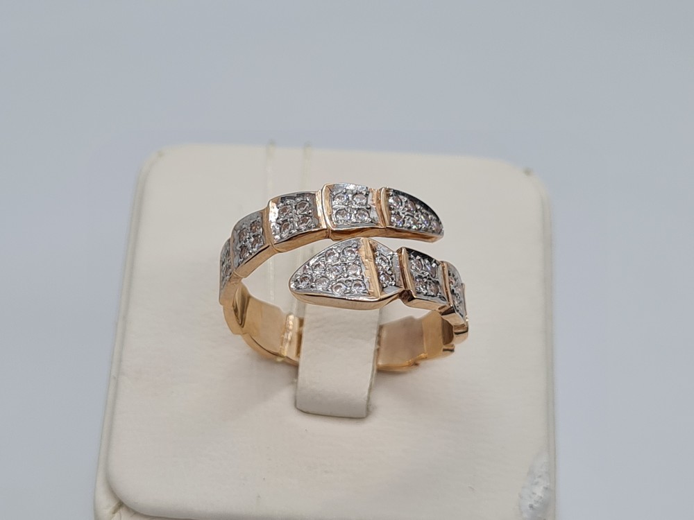 КОЛЬЦО С КАМНЯМИ (Au 585)