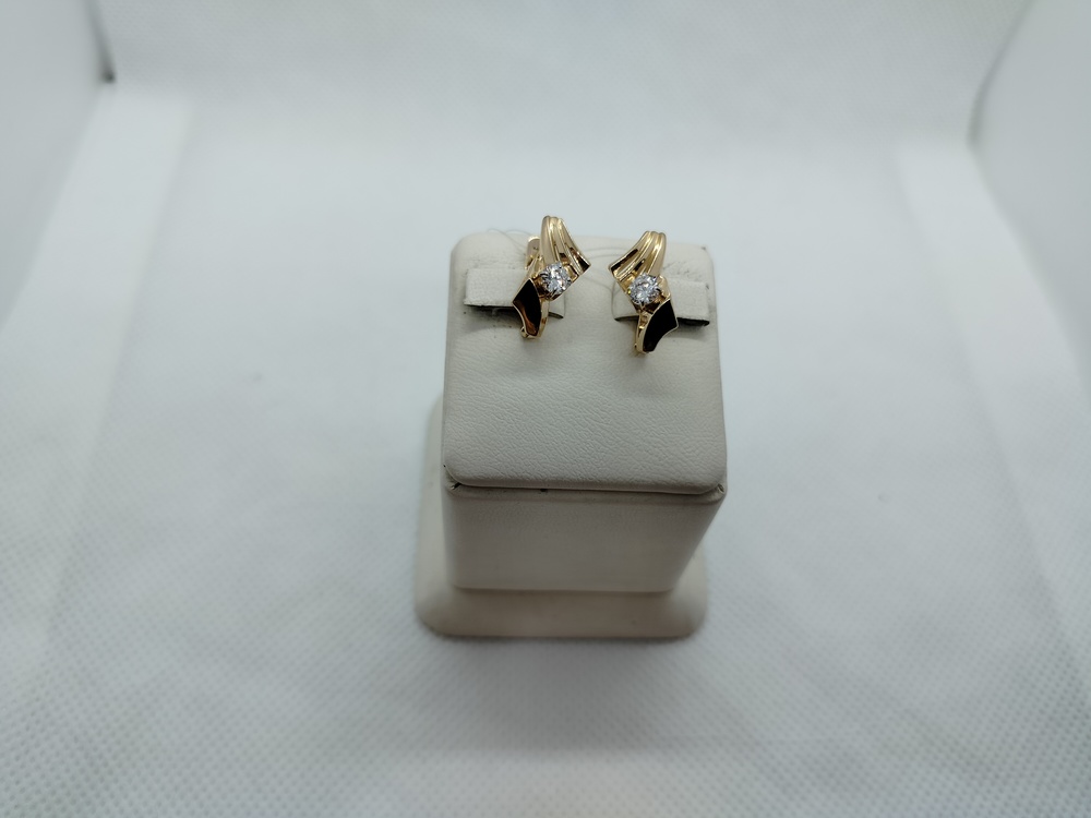 СЕРЬГИ С КАМНЕМ (Au 585)