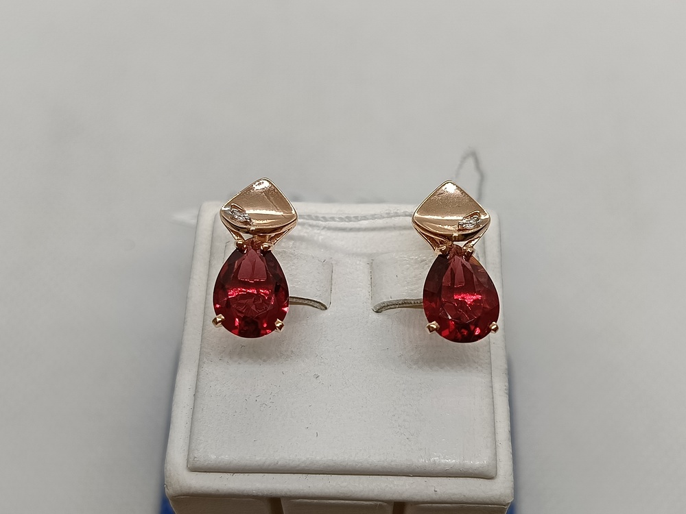 21803296 СЕРЬГИ С КАМНЯМИ (Au 585)