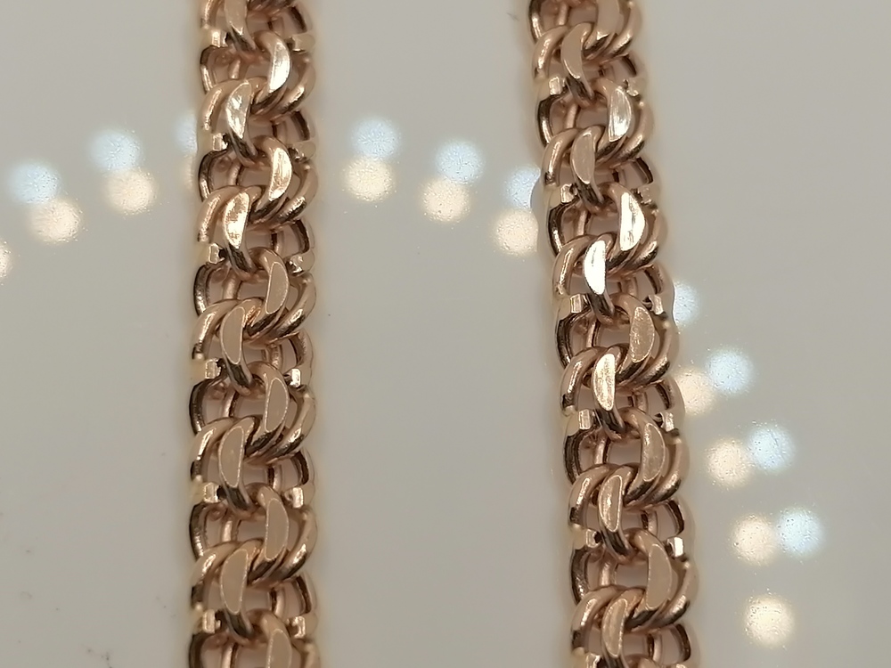 БРАСЛЕТ ПУСТОТЕЛЫЙ Бисмарк (Au 585)