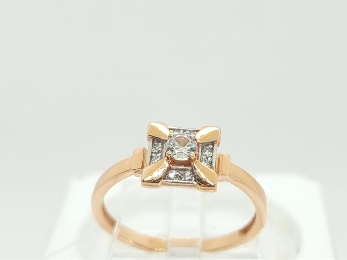 КОЛЬЦО С КАМНЯМИ (Au 585)