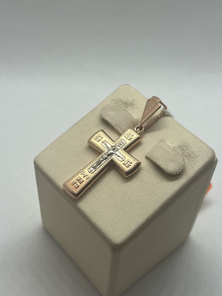 ПОДВЕСКА КРЕСТ БЕЗ КАМНЯ (Au 585)