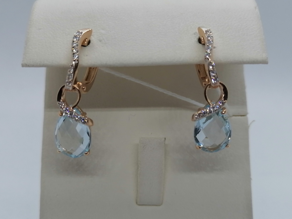 СЕРЬГИ С КАМНЯМИ (Au 585)